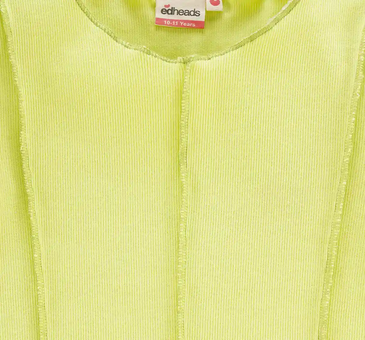 Girls Lime Ribbed Tee