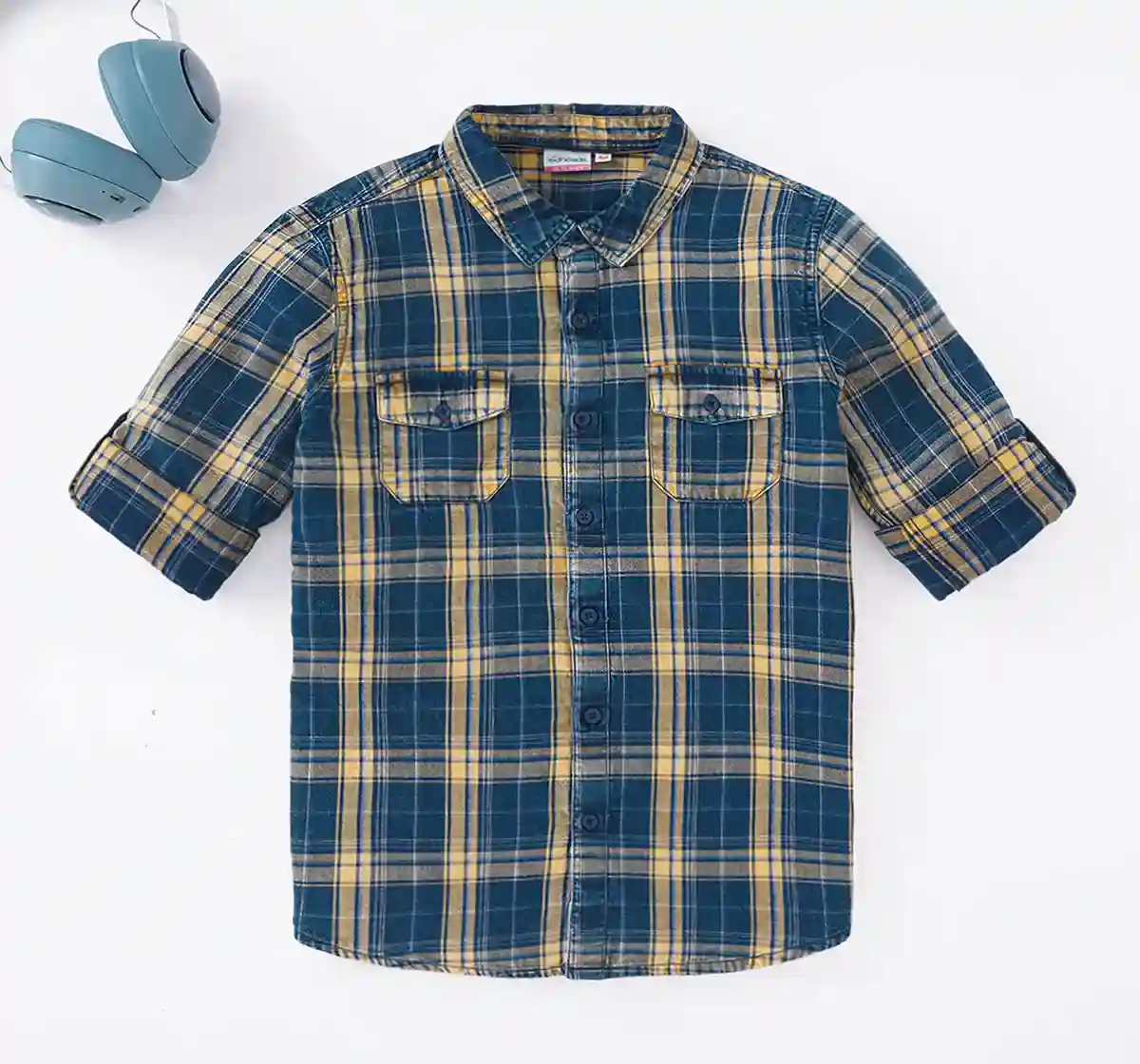 Boys Indigo Checks Shirt