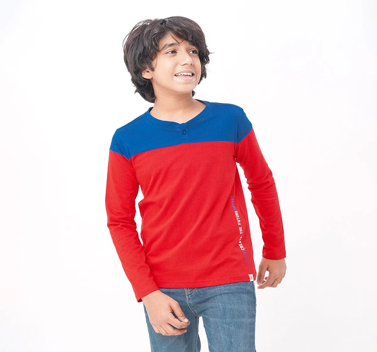 Boys Color Blocked Tee