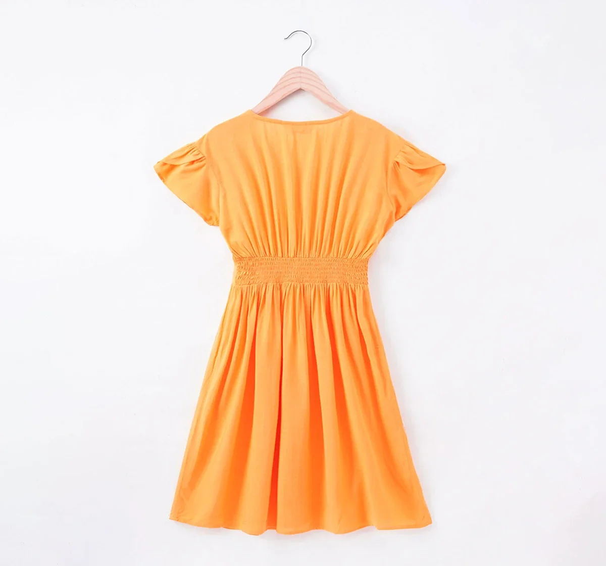 Girls Front Button Dress