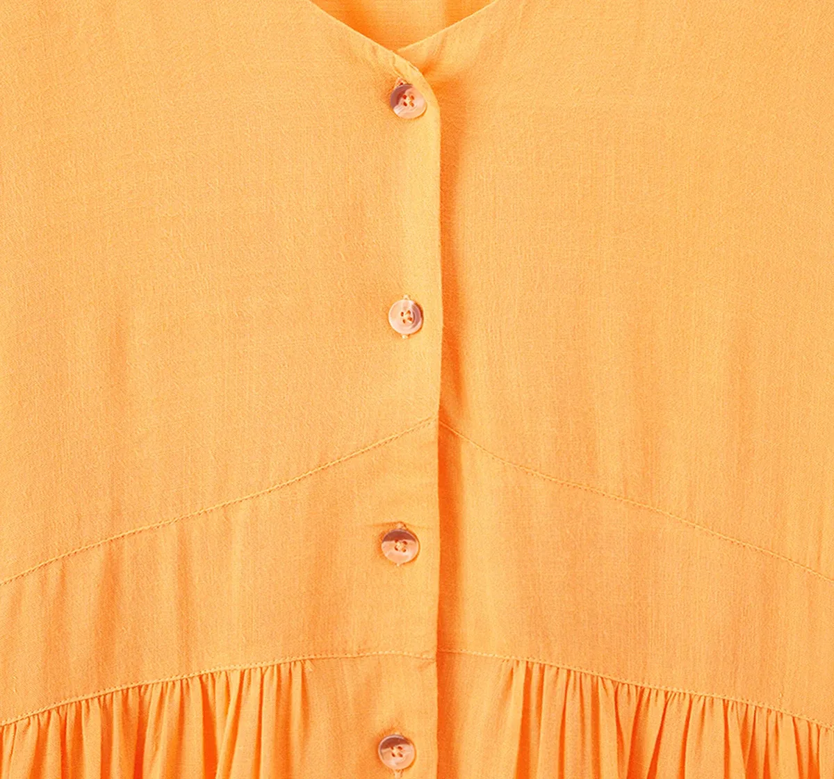 Girls Front Button Dress