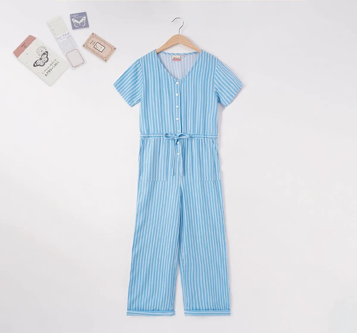 Girls Halter Neck Jumpsuit - Blue
