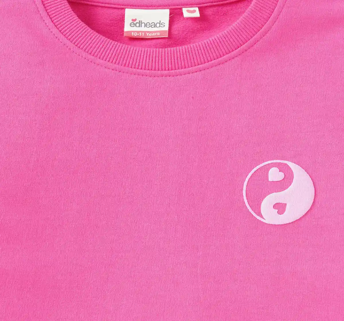 Girls Sweatshirt With Elbow Patch - Pink