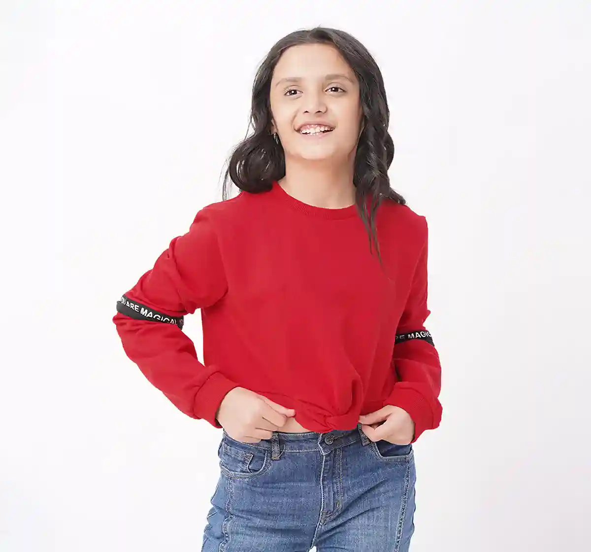 Girls Full Sleeves Sweatshirt