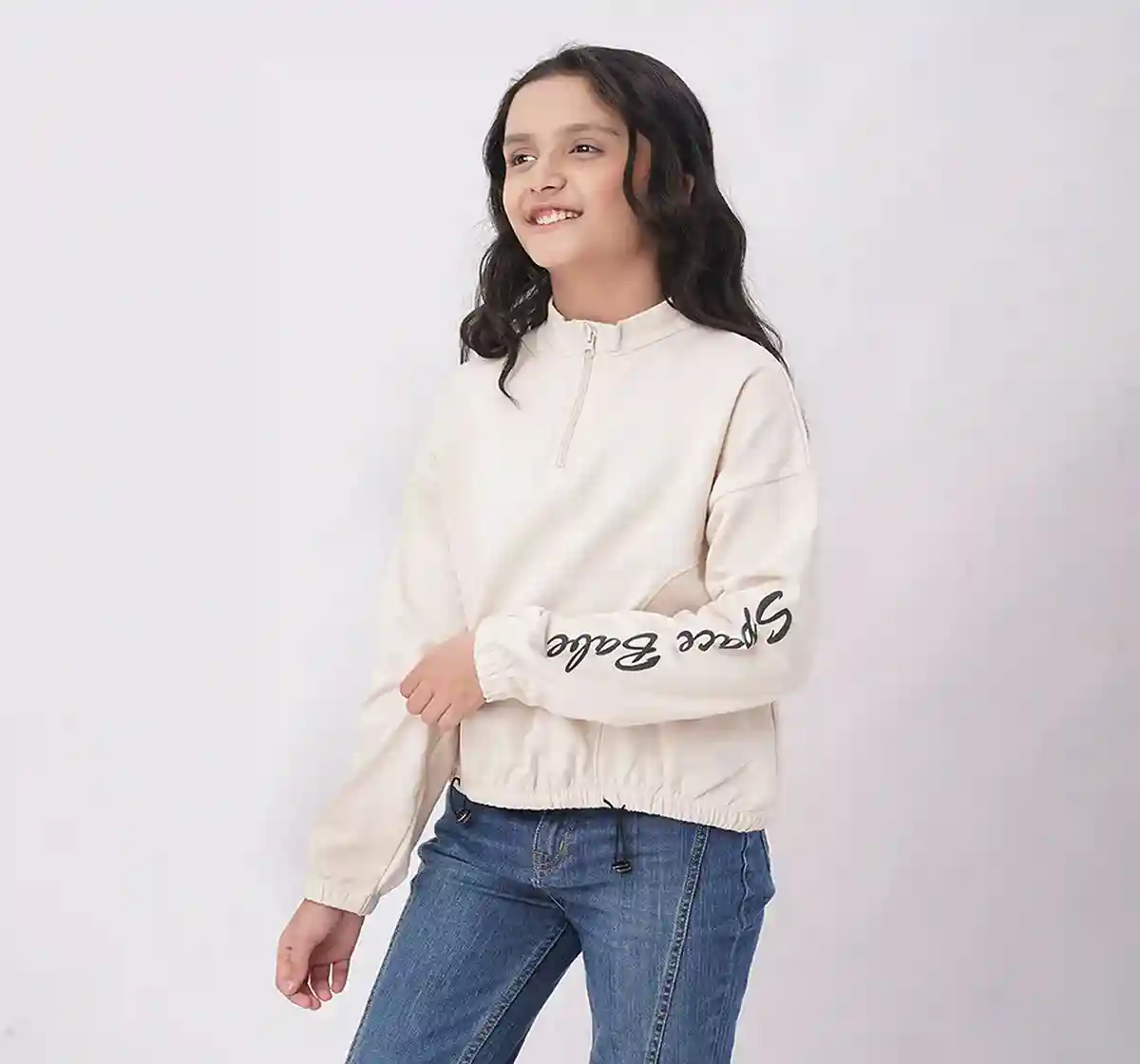 Girls Cropped Sweatshirt