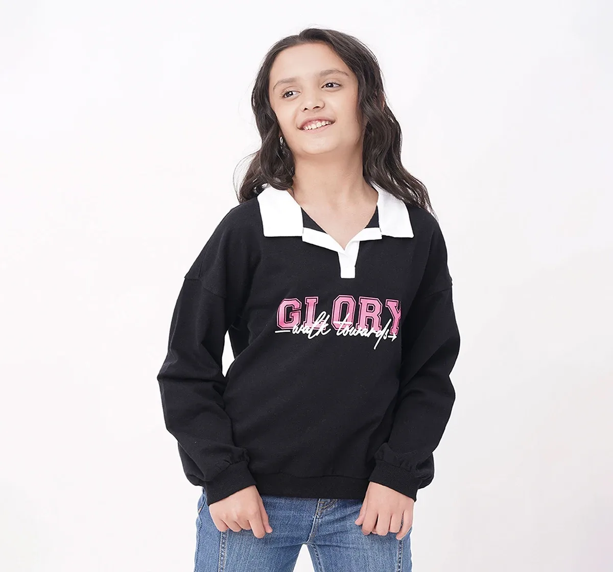Girls Full Sleeves Sweatshirt