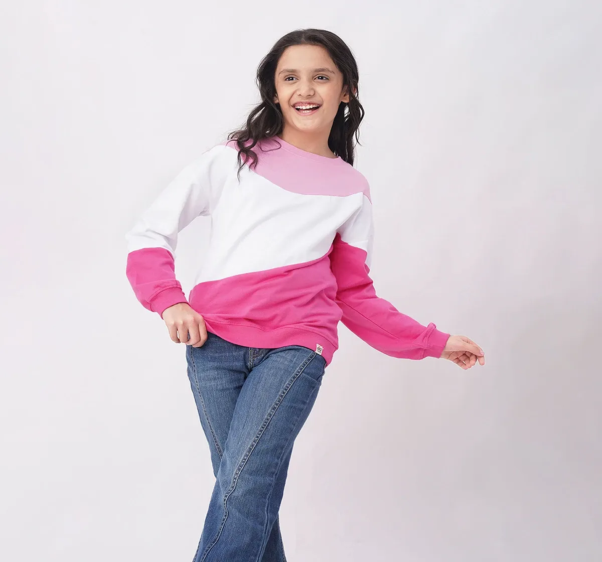 Girls Colour Block Sweatshirt