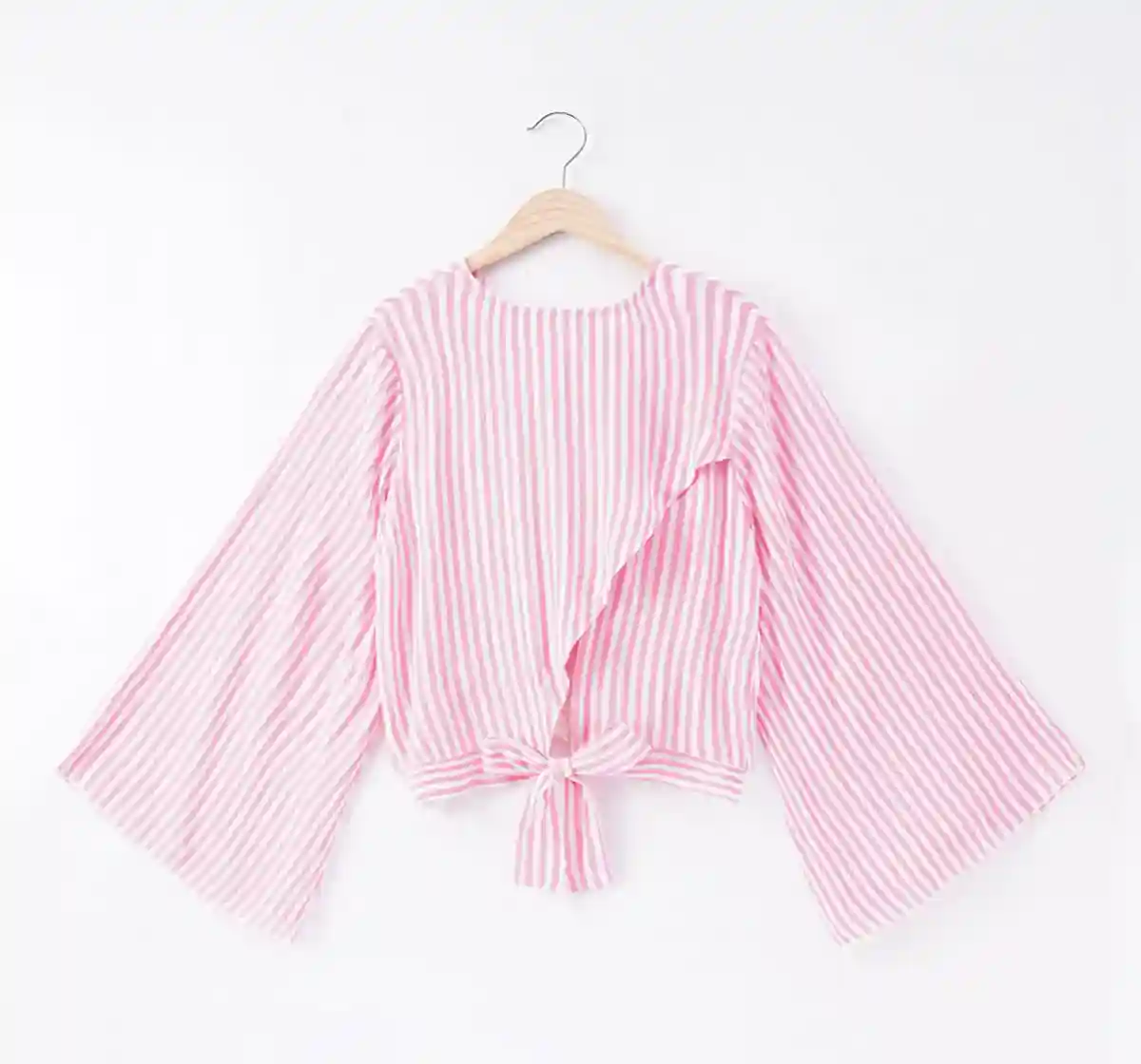 Girls Striped Lace Top