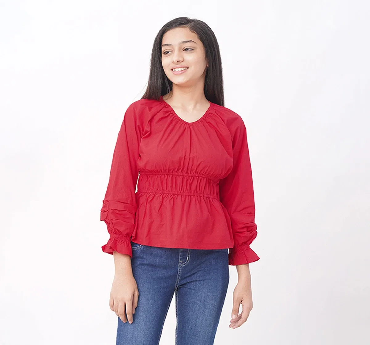 Girls Gathered Front Top