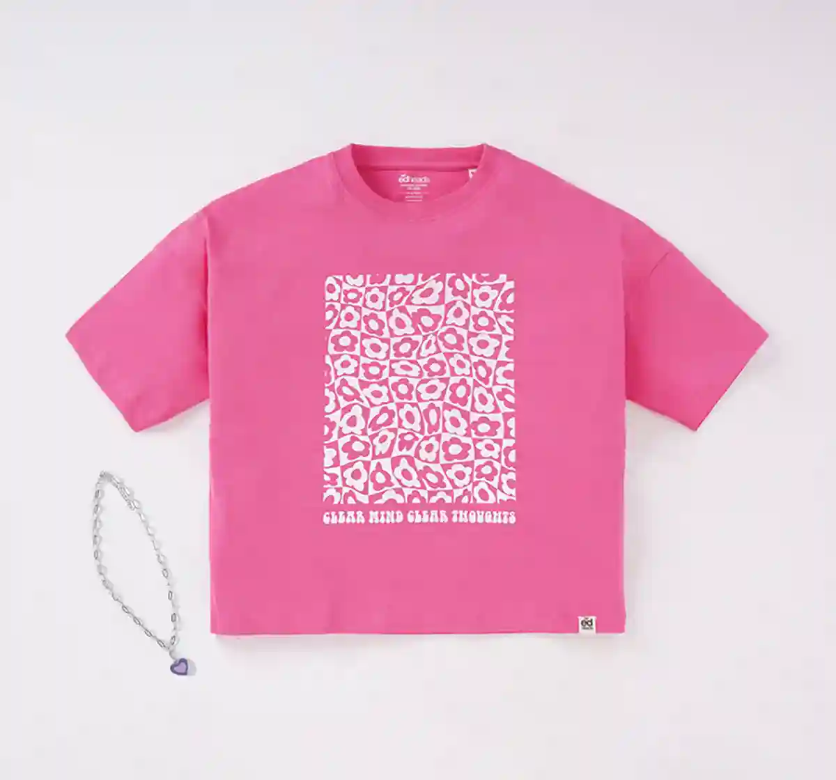Girls Boxy Tee With Print
