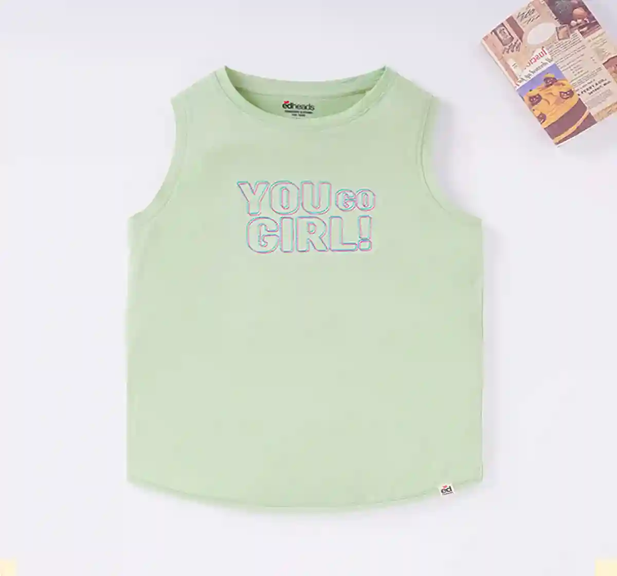Girls Sleeveless Crop Tee