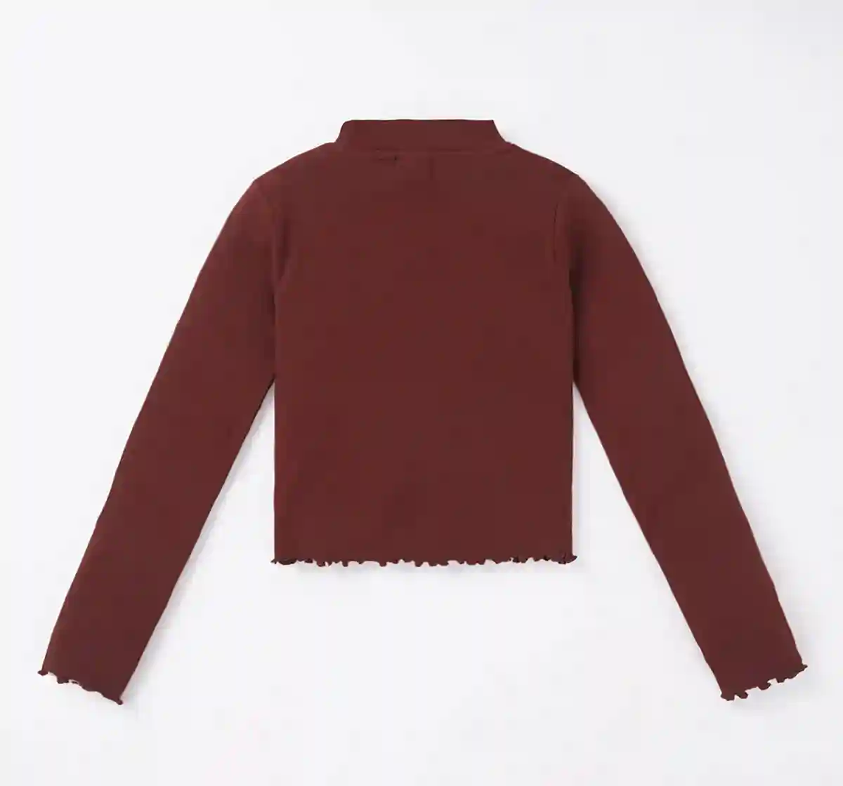 Girls Turtle Neck Rib Tee