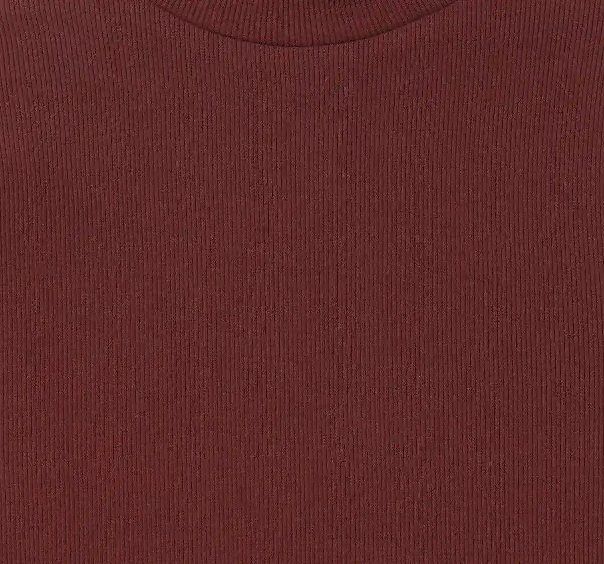 Girls Turtle Neck Rib Tee