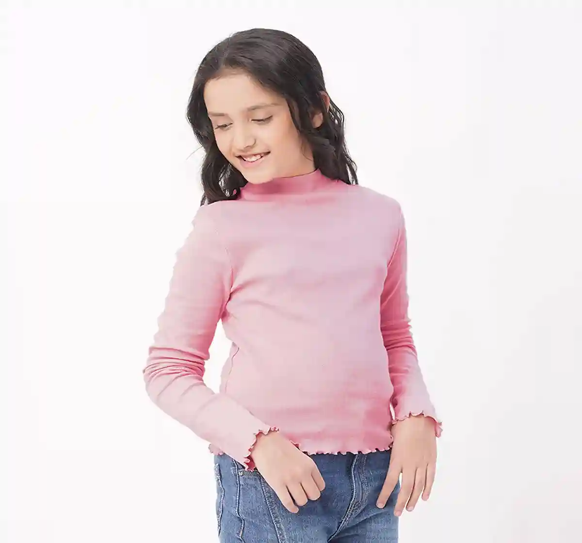 Grils Turtle Neck Rib Tee