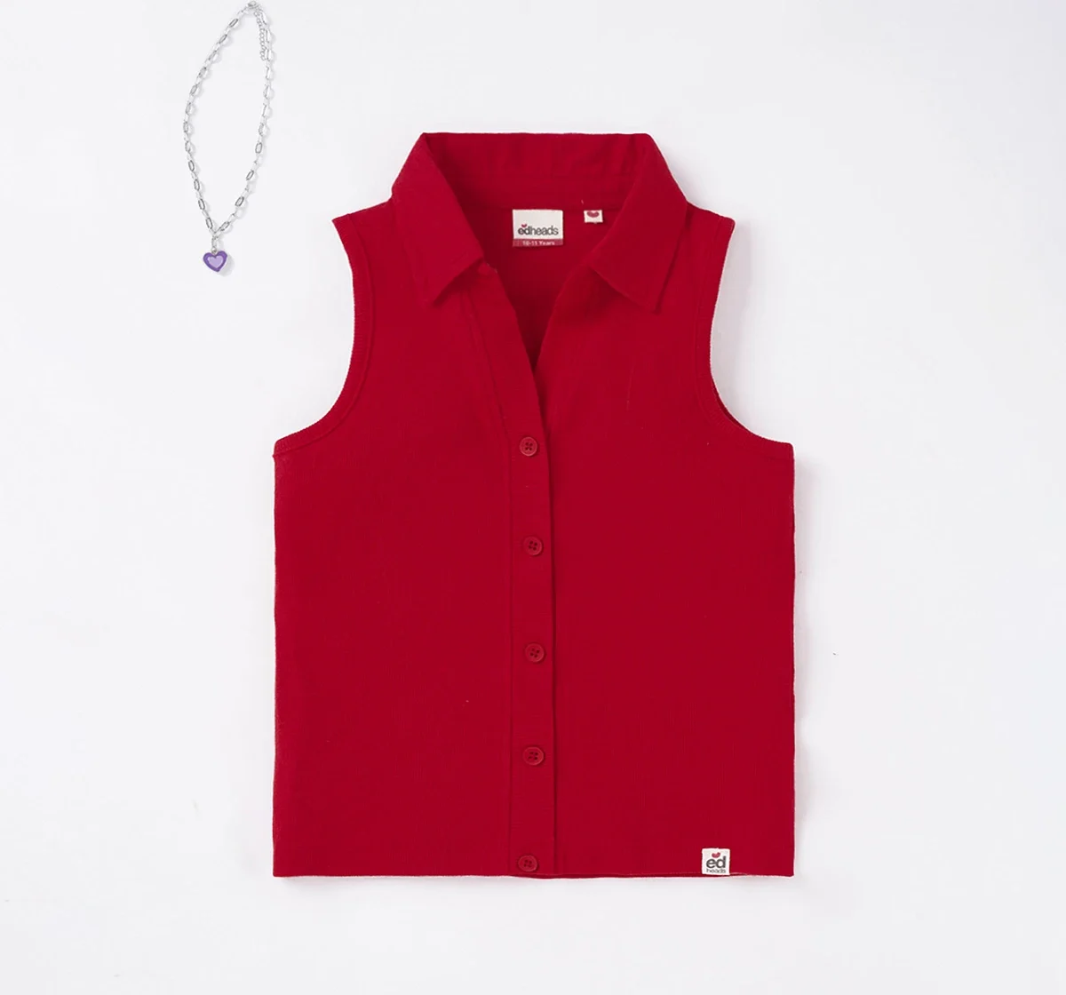 Girls Incut Collared Tee