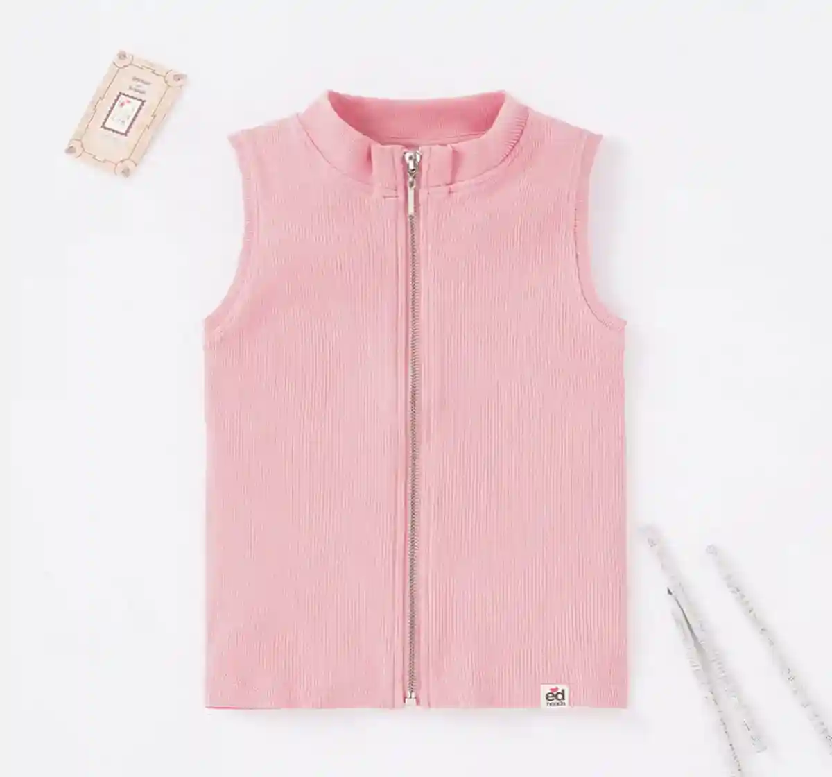 Girls Zipper Front Tee