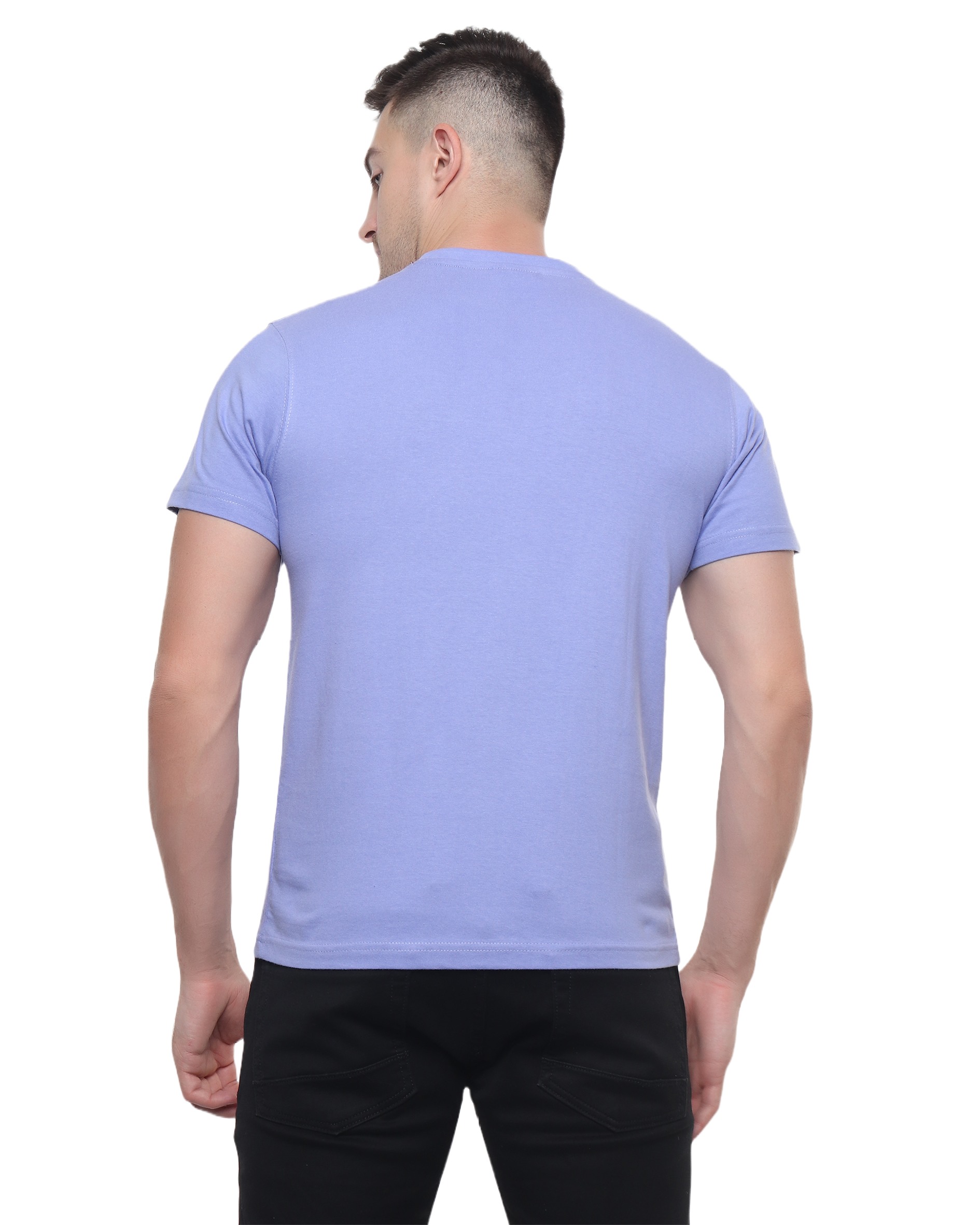 Lavender Cotton Round Neck T Shirt