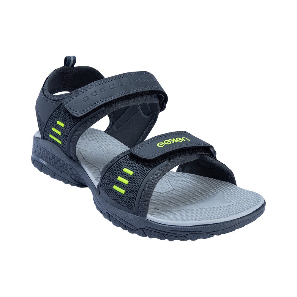 Eeken Grey Fluorescent Green Lightweight Sandals for Men Size 6