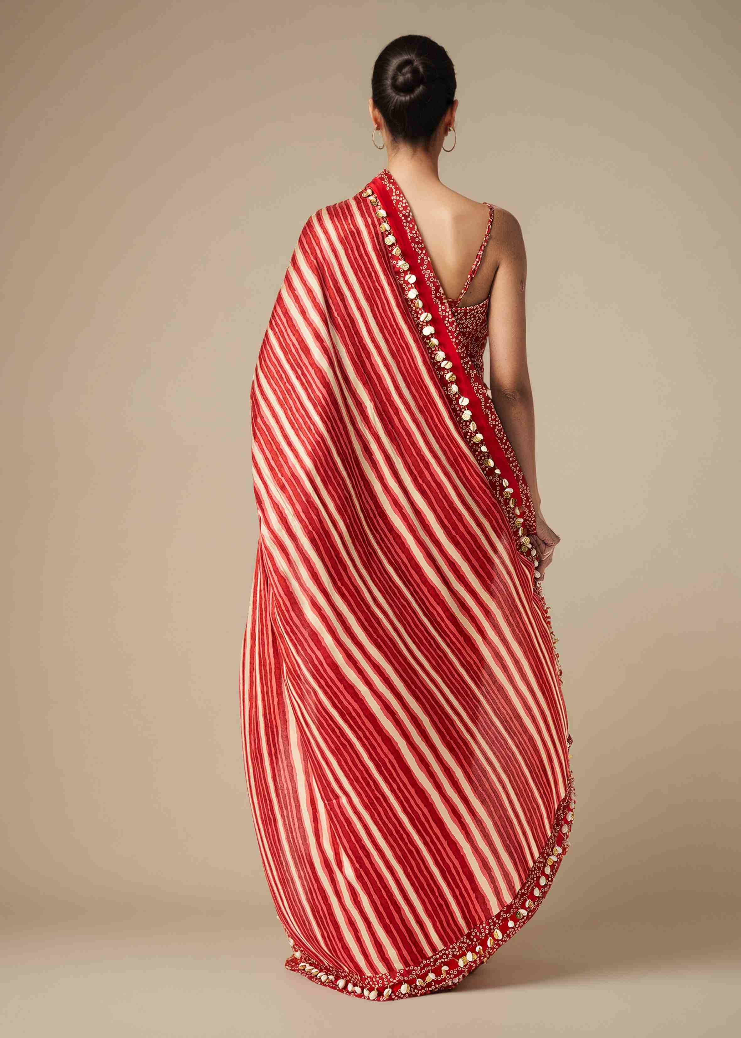 Maroon Saree