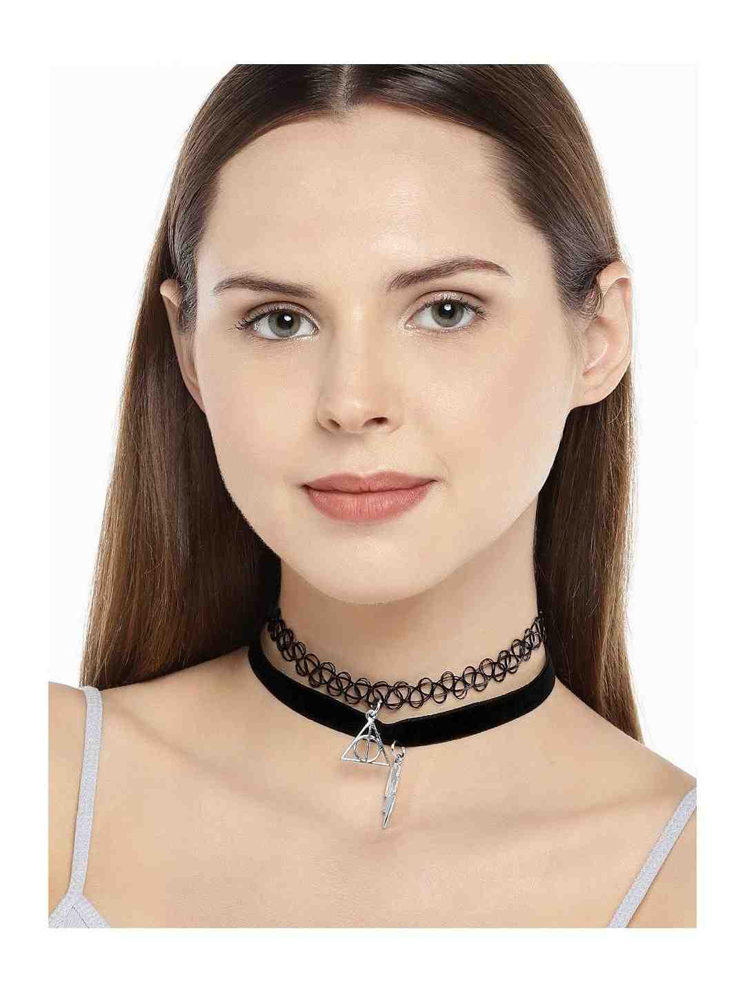 Efg Harry Potter Choker Pack of 2 for Girls age 7Y+ (Black)