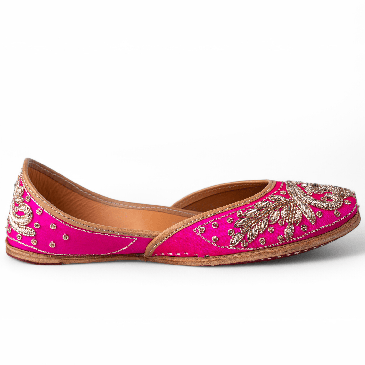 Women Rani Gold Embroidered Ethnic Jutti