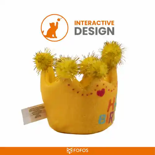 Barkbutler Fofos Birthday Crown Catnip Toy for Cats