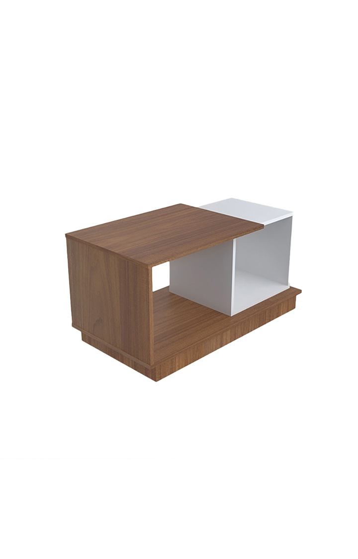 NEUDOT Teabox Engineered Wood Coffee Table | Center Table for Living Room |Tea Table, Coffee Table with Storage for Drawing Room and Office| Finish Color - Leon Teak |1 Year Warranty