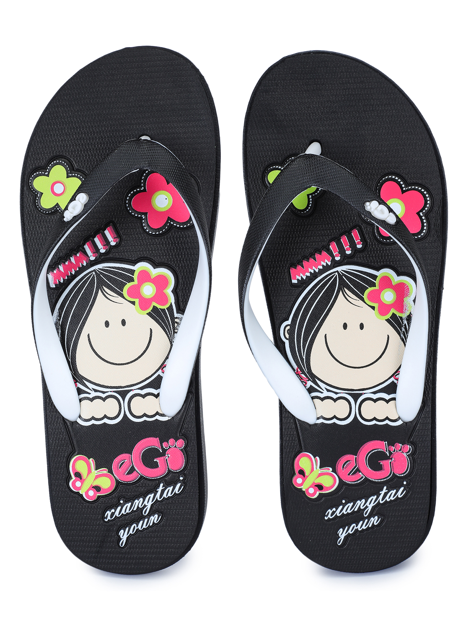 EGO EASY TO GO BLACK VSTRAP SLIPPER FOR WOMEN