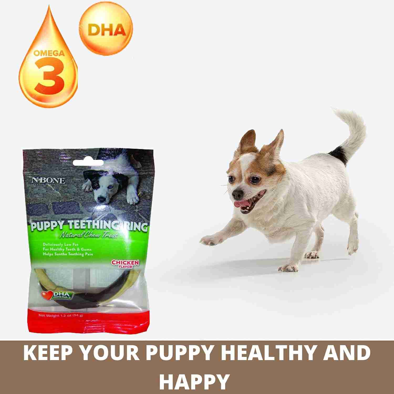 N-Bone Puppy Teething Ring, Chicken Flavour, 34 g