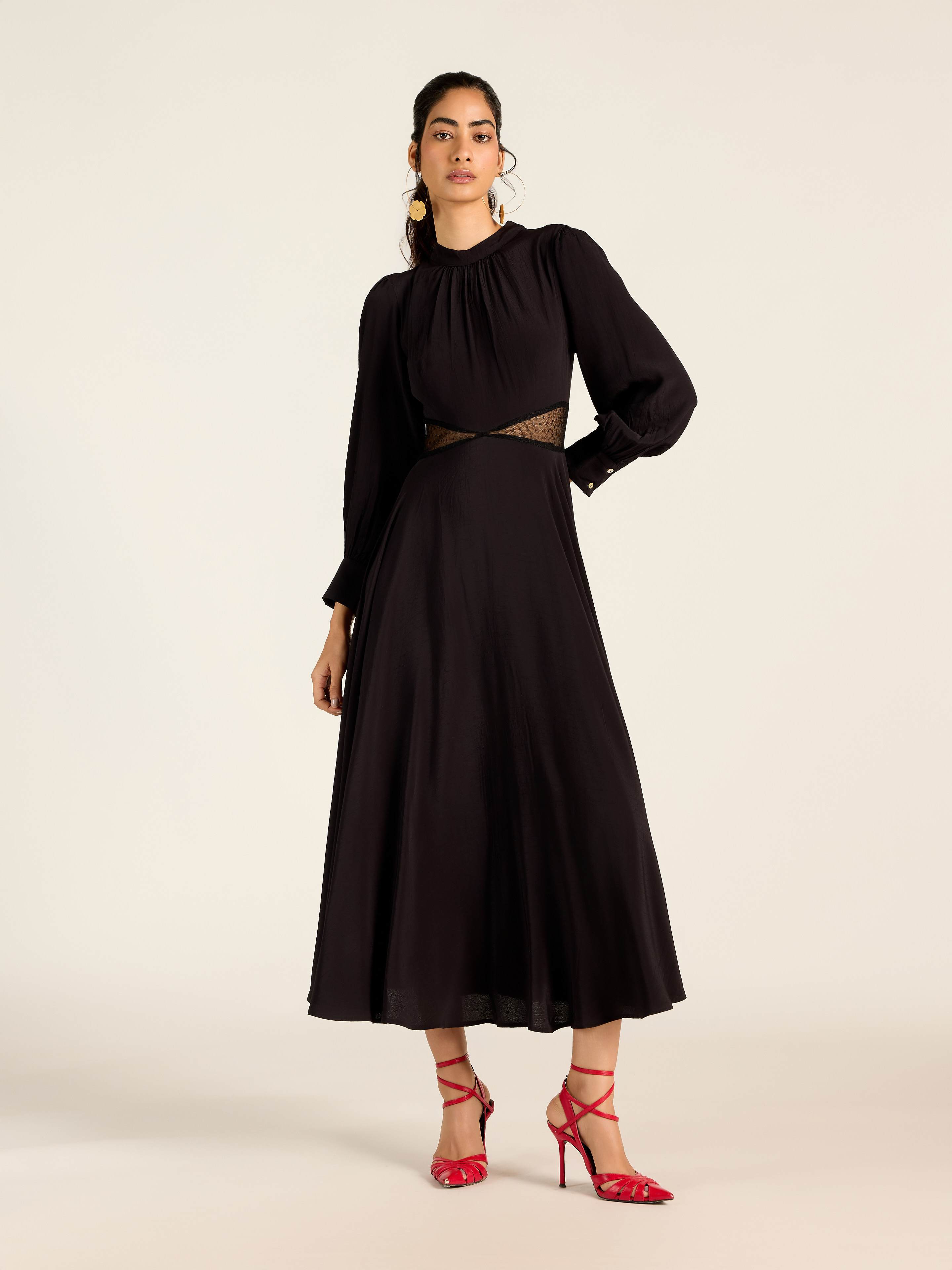 BLACK MARGO LONG DRESS