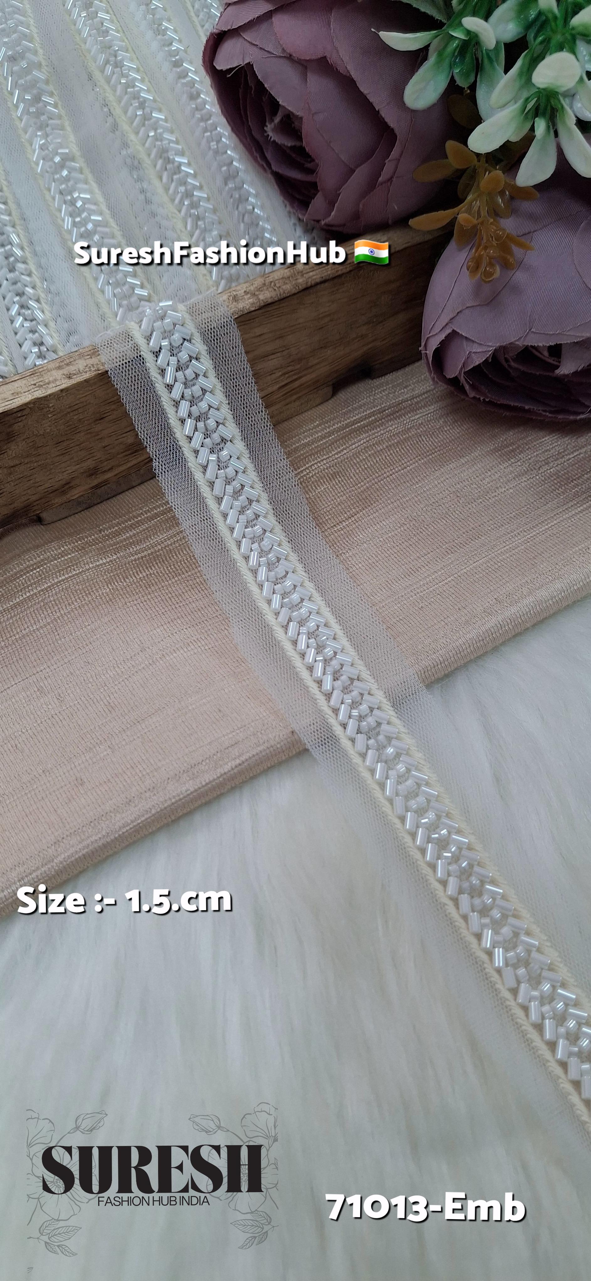  Classic Net Embroidered Border