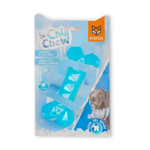 Barkbutler Fofos Cooling Bone Freezable Chew Toy for Dogs (Blue)