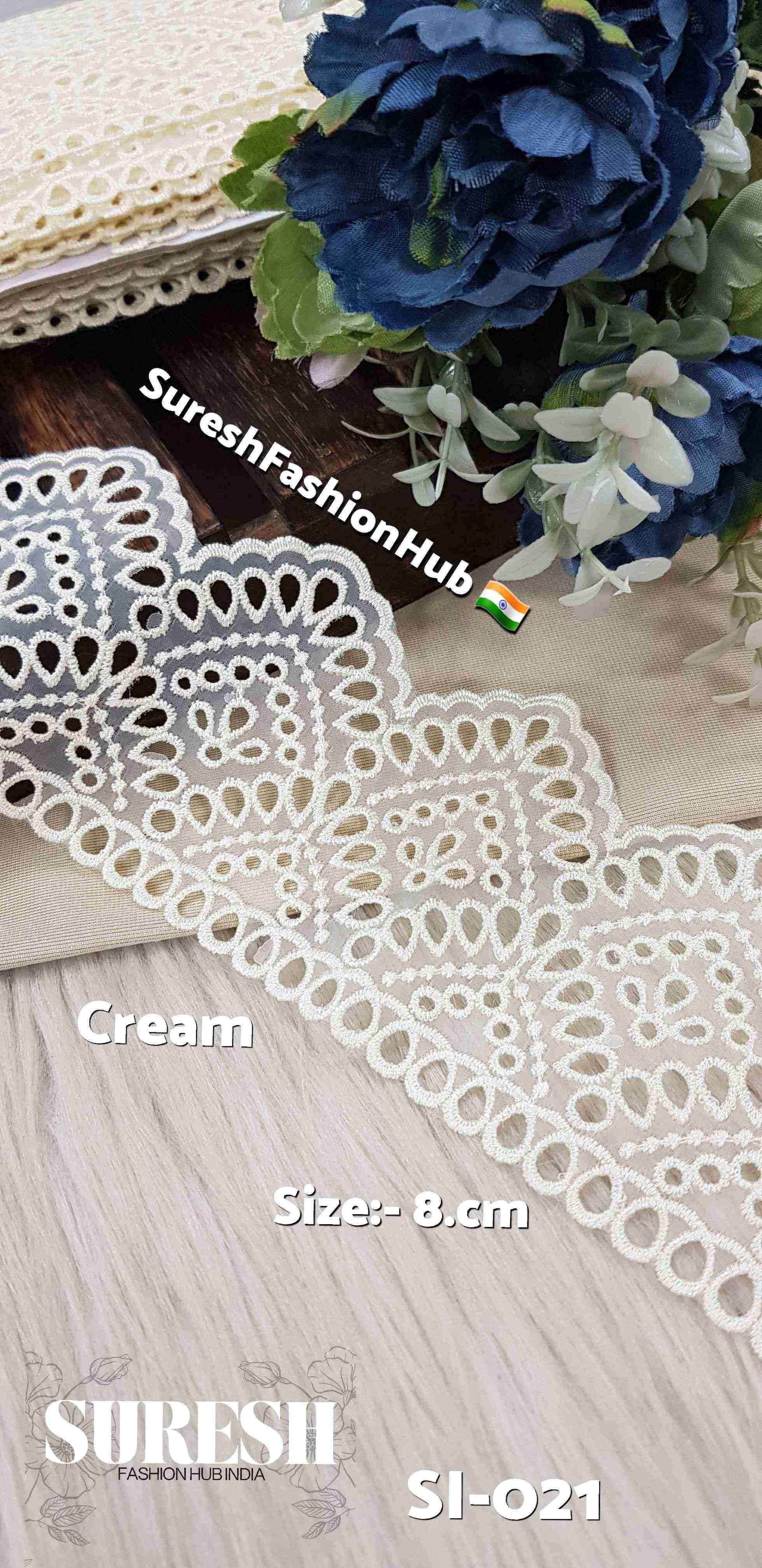 Imperial Grace Cream Organza Lace