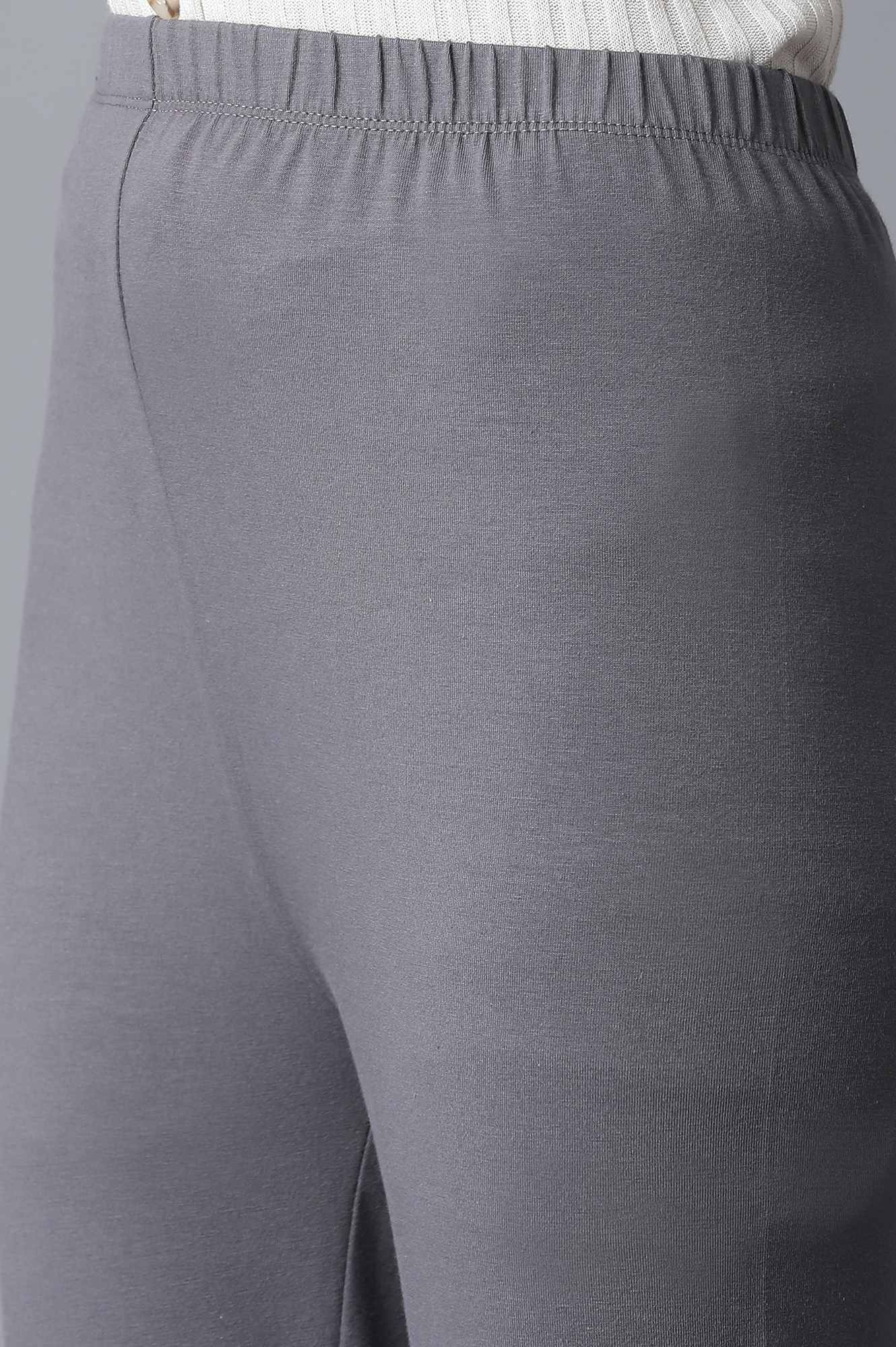 Elleven | Grey Solid Tights 5