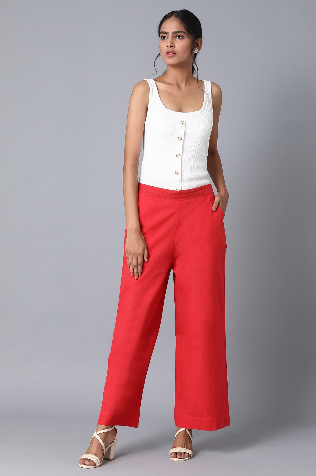 Orange Loose Fit Palazzo