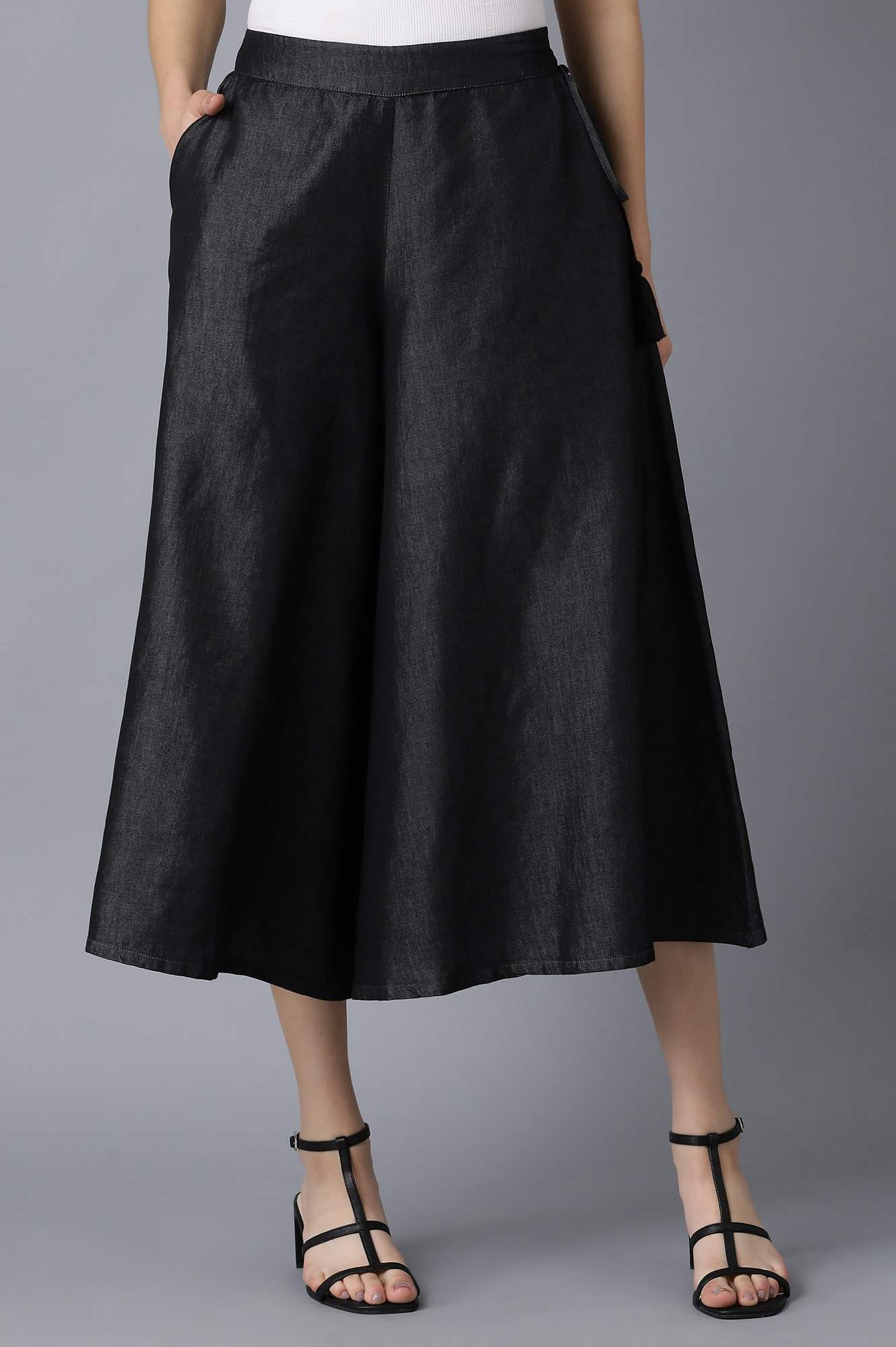 Black Cotton Culottes