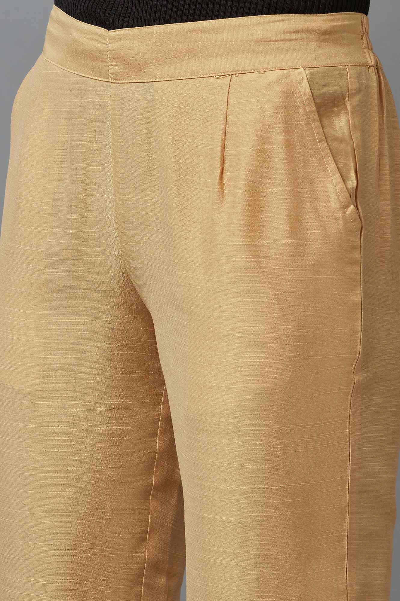 Elleven | Beige Festive Trousers 5