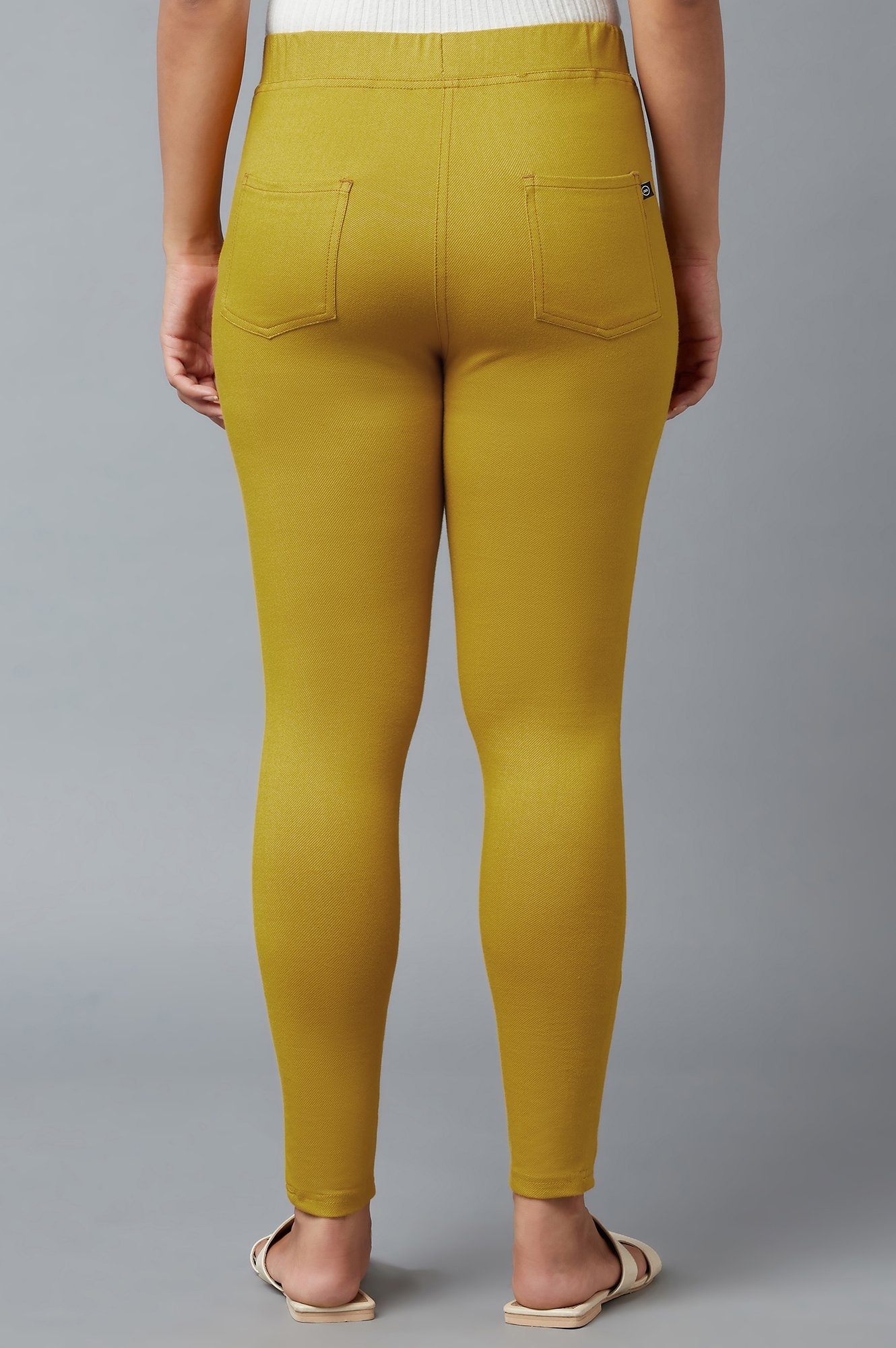 Elleven | Yellow Yarn-Dyed Knitted Jeggings 1