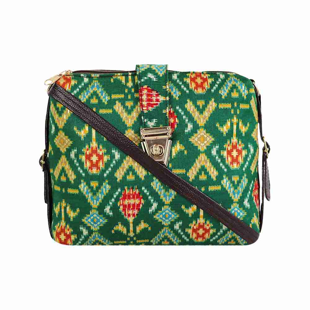 Leatherette sling sale bag