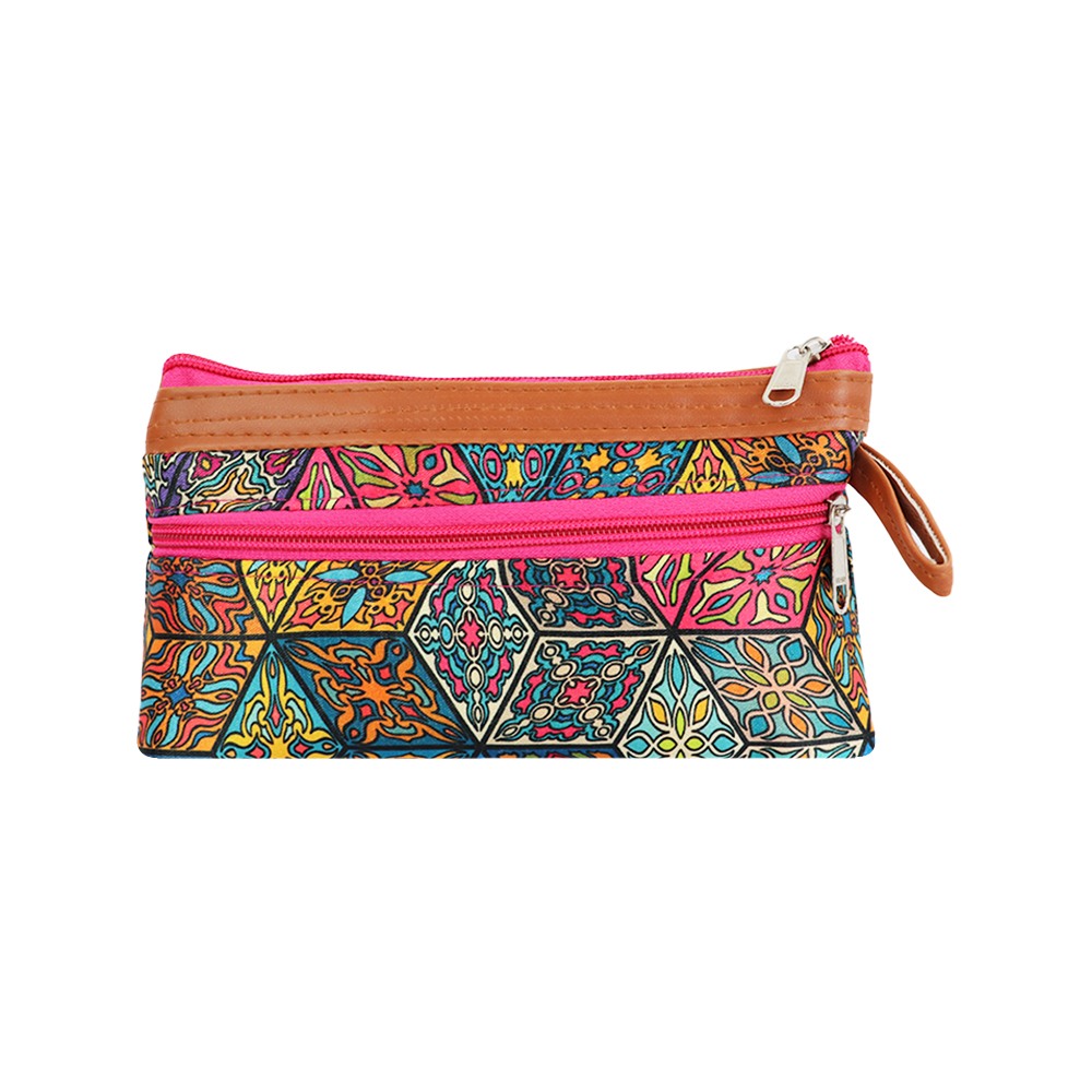 Double zip deals cosmetic pouch