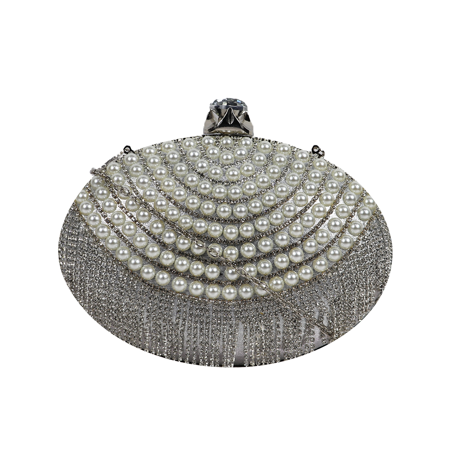 EMM | Pearl Design Traditional Clutch for Wedding with Chain & Handle 0