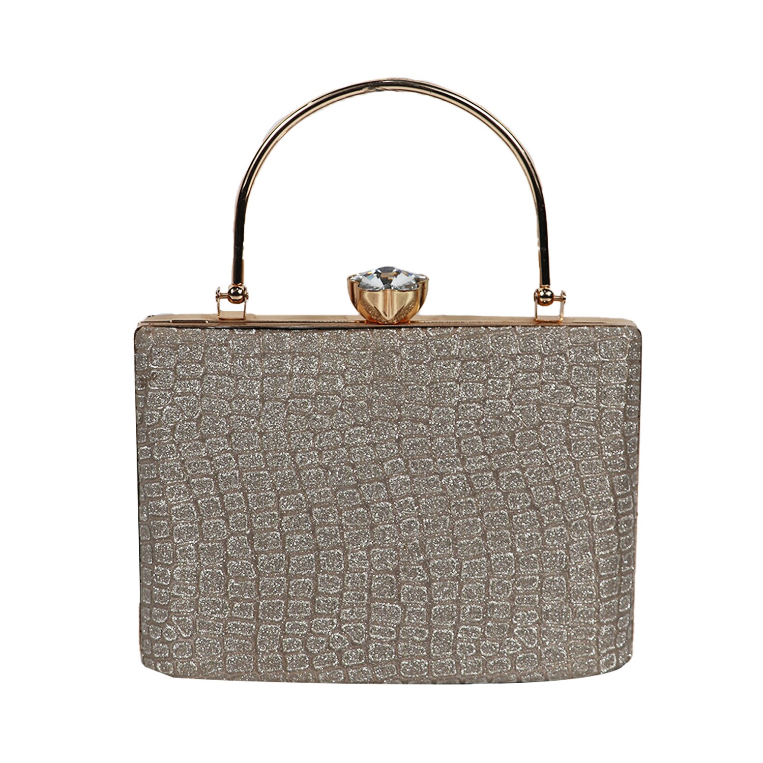 Grey box on sale clutch bag