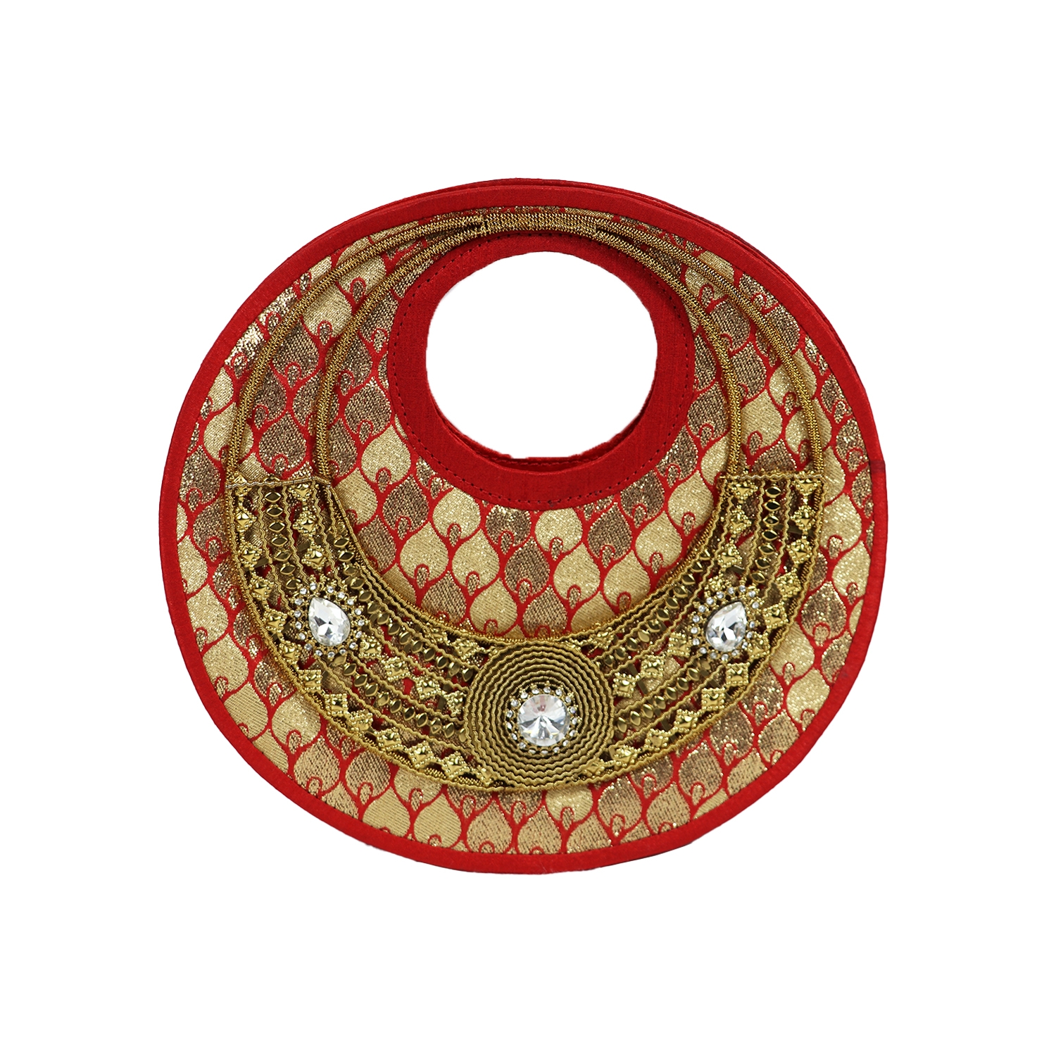 EMM | Women's Embroidered Round Party Clutch 0
