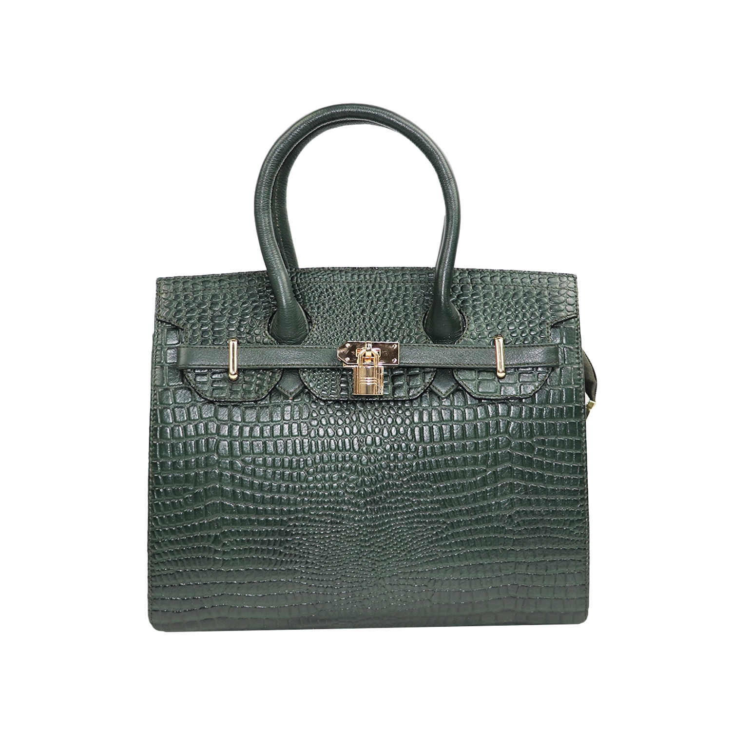EMM | Women's Leather Crocodile Handbag Crossbody Bag for Women | Green 1