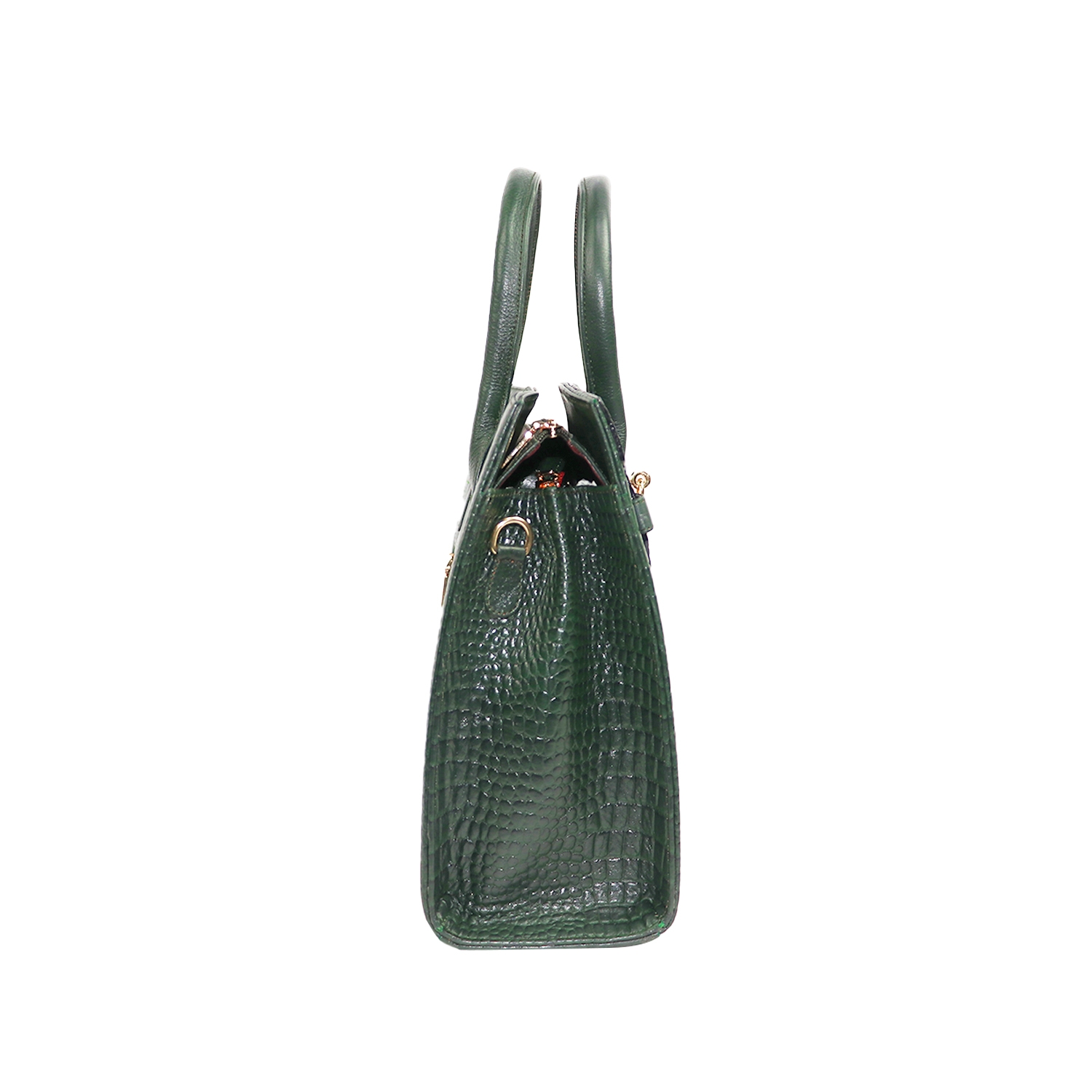 EMM | Women's Leather Crocodile Handbag Crossbody Bag for Women | Green 4