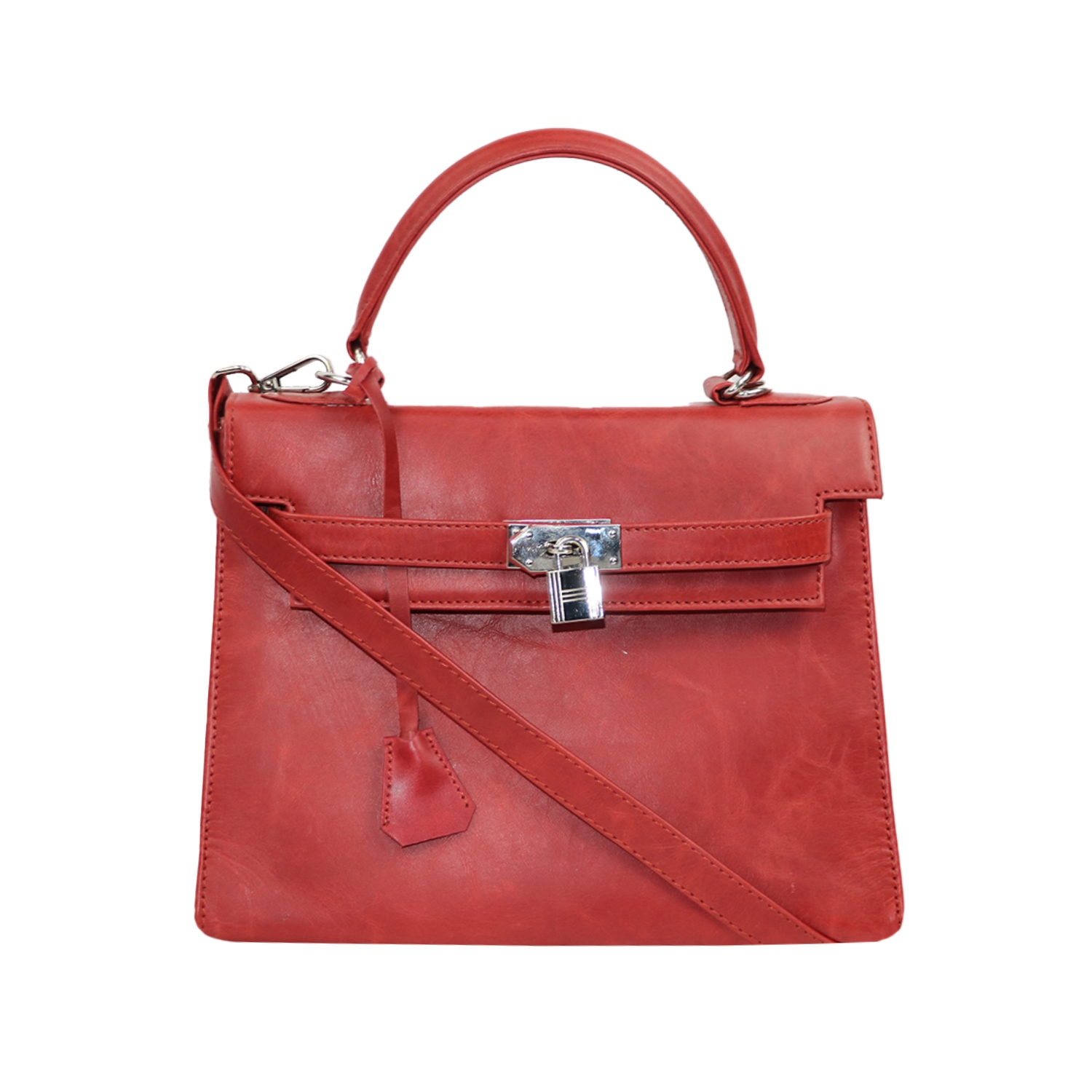 EMM | Designer red cute handbag with unique lock 0