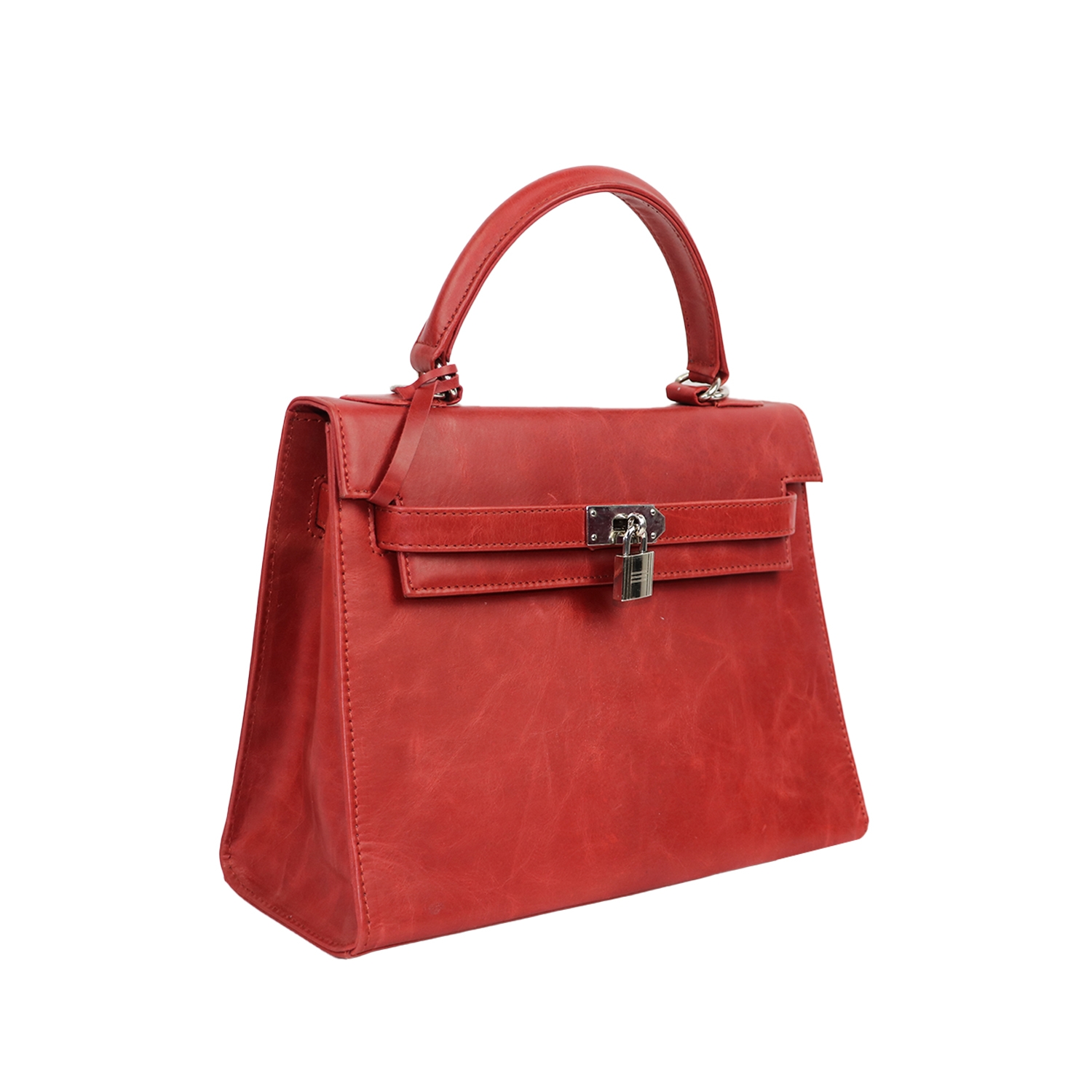 EMM | Designer red cute handbag with unique lock 3