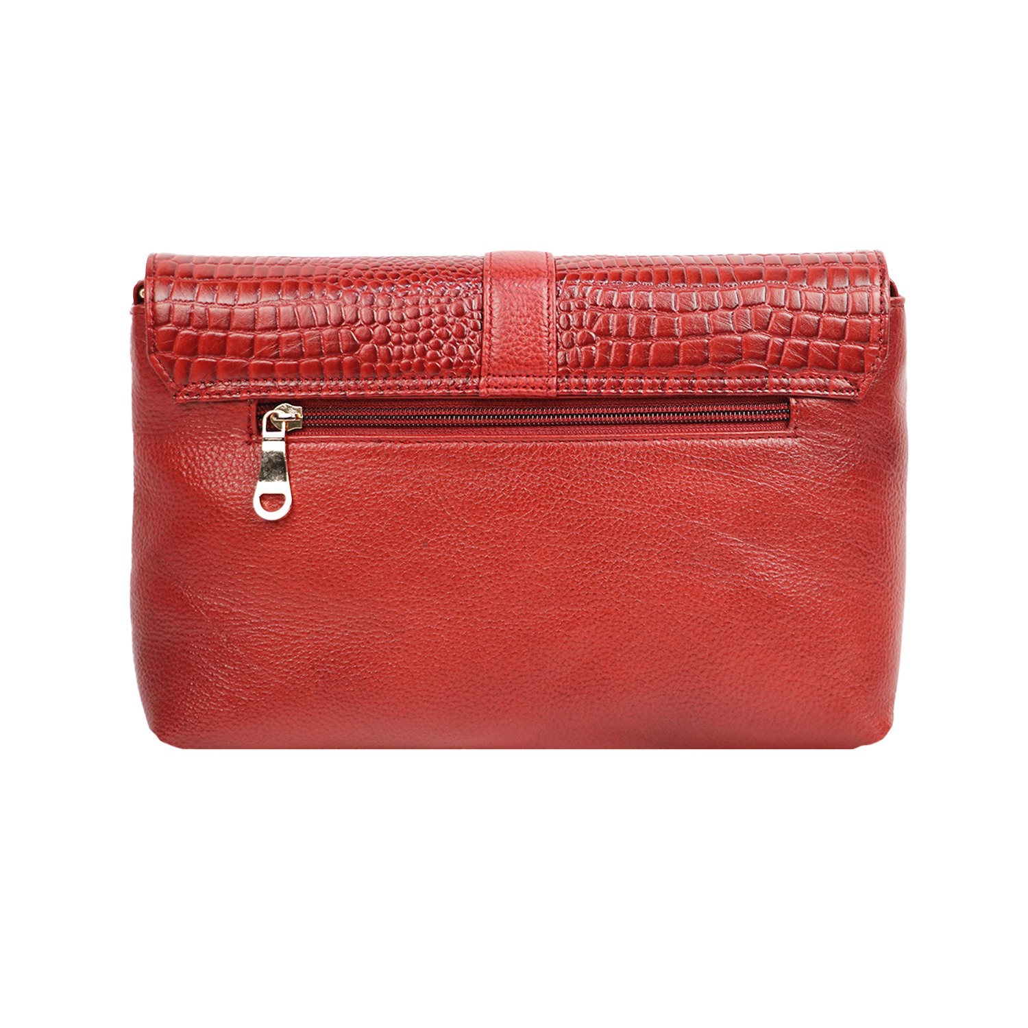 Fashion Crossbody Satchel Handbag | Crocodile Shoulder Bag | Brown