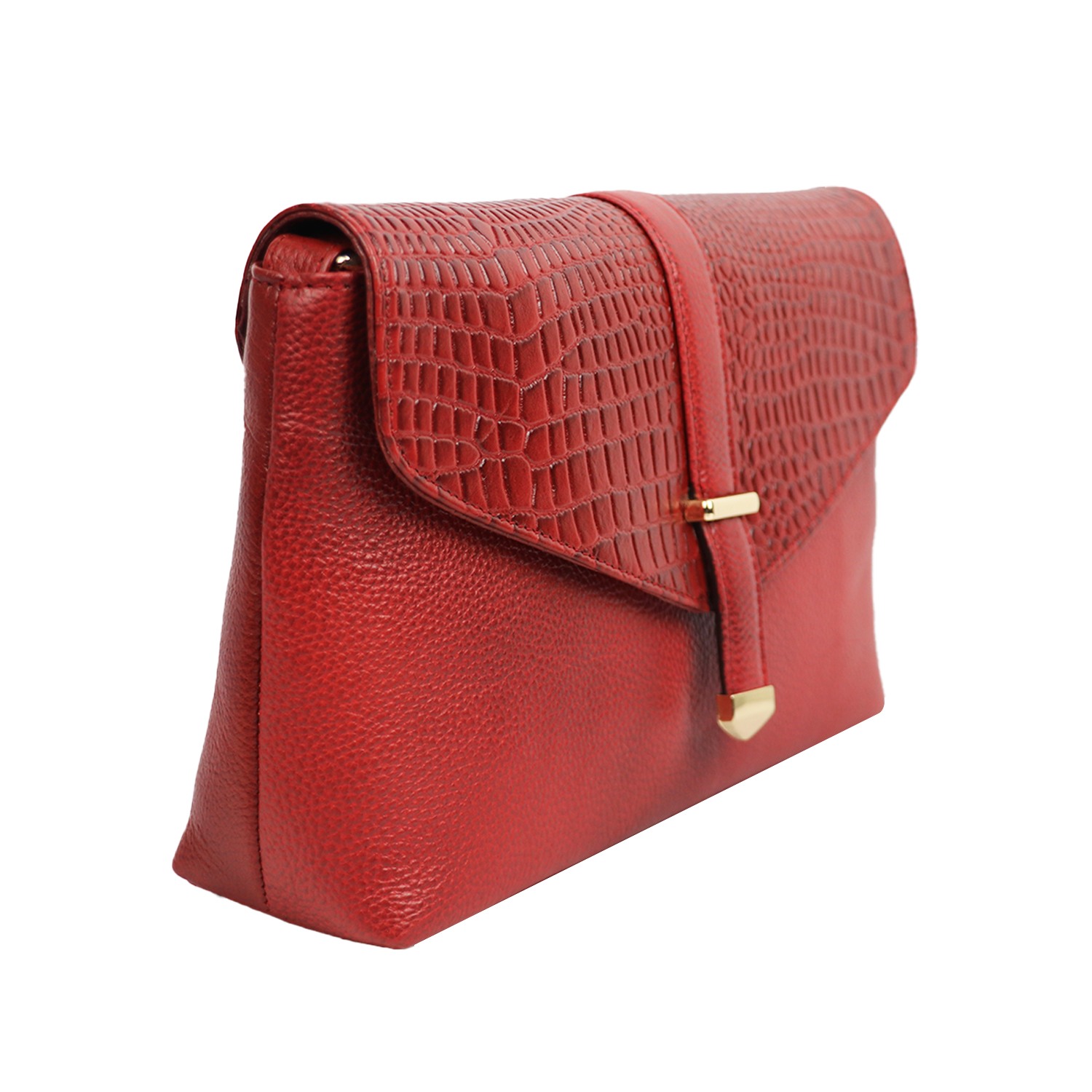 Fashion Crossbody Satchel Handbag | Crocodile Shoulder Bag | Brown
