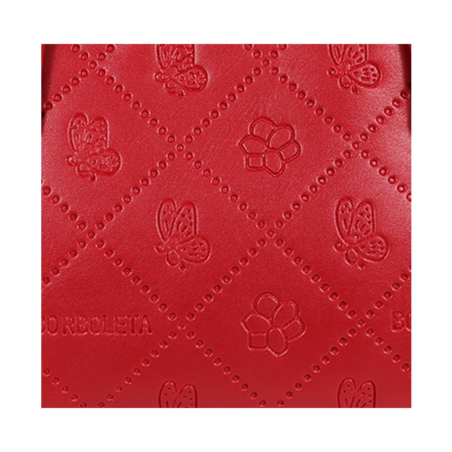 Red Structured Shoulder Bag with Belt